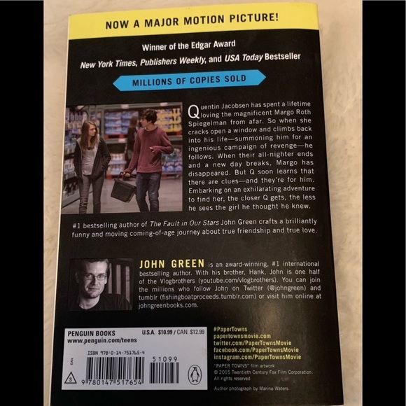 3/$15 Paper towns- a novel - Picture 2 of 2